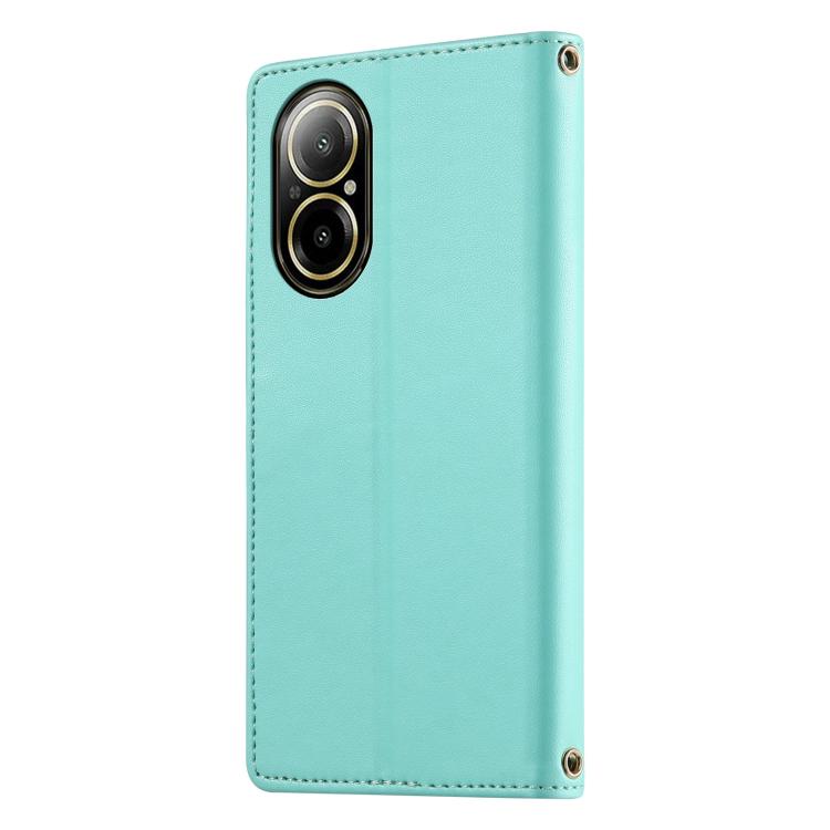 For Realme C67 4G / 12 Lite 4G Cute Cats Magnetic Closure Vegan Leather Phone Case with Strap