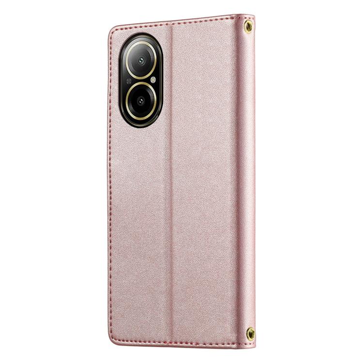 For Realme C67 4G / 12 Lite 4G Cute Cats Magnetic Closure Vegan Leather Phone Case with Strap
