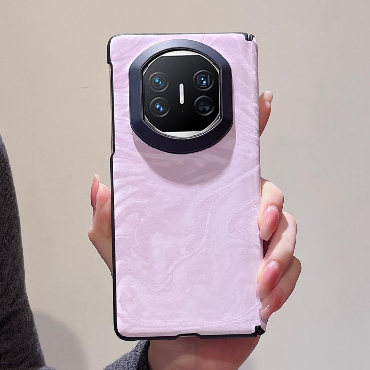 For Huawei Mate X5 Matte Skin Feel Black Frame Silk Flow Texture Pattern Shockproof Phone Case