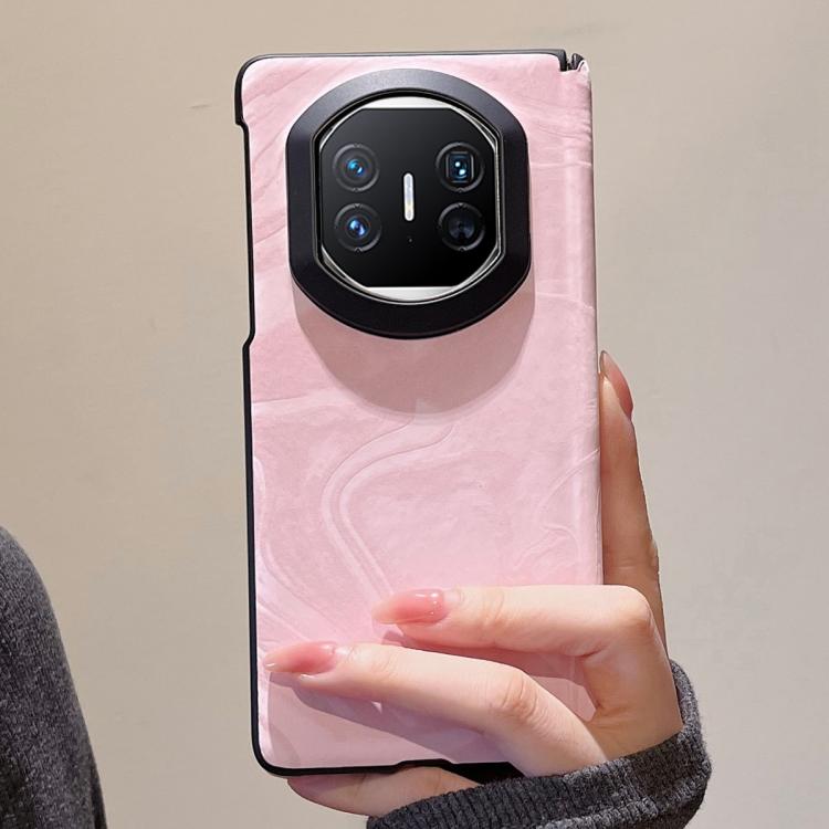 For Huawei Mate X5 Matte Skin Feel Black Frame Silk Flow Texture Pattern Shockproof Phone Case