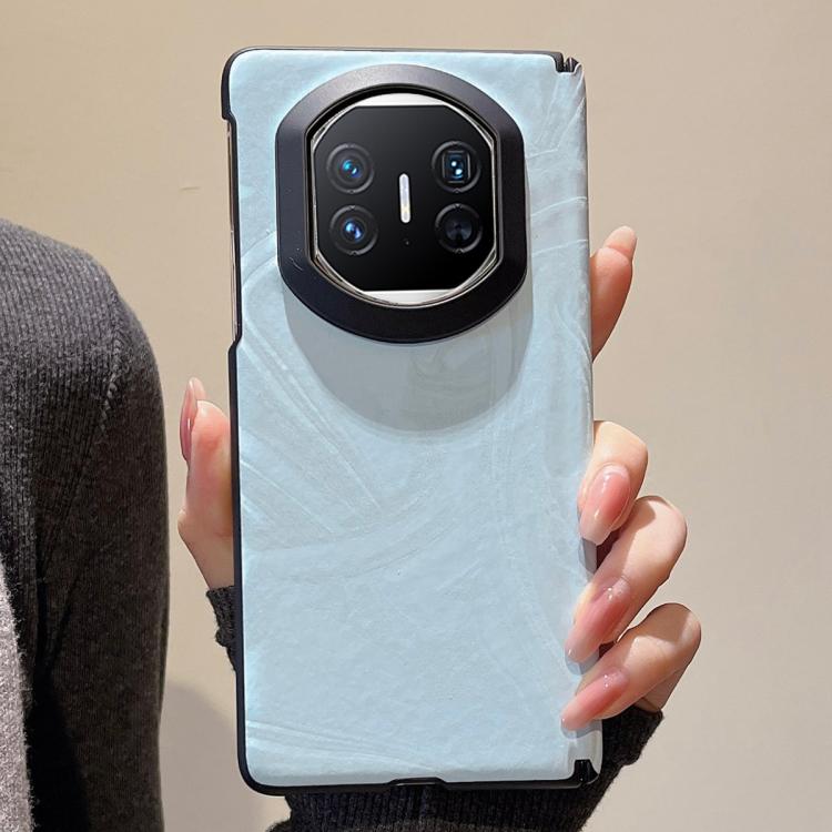 For Huawei Mate X5 Matte Skin Feel Black Frame Silk Flow Texture Pattern Shockproof Phone Case