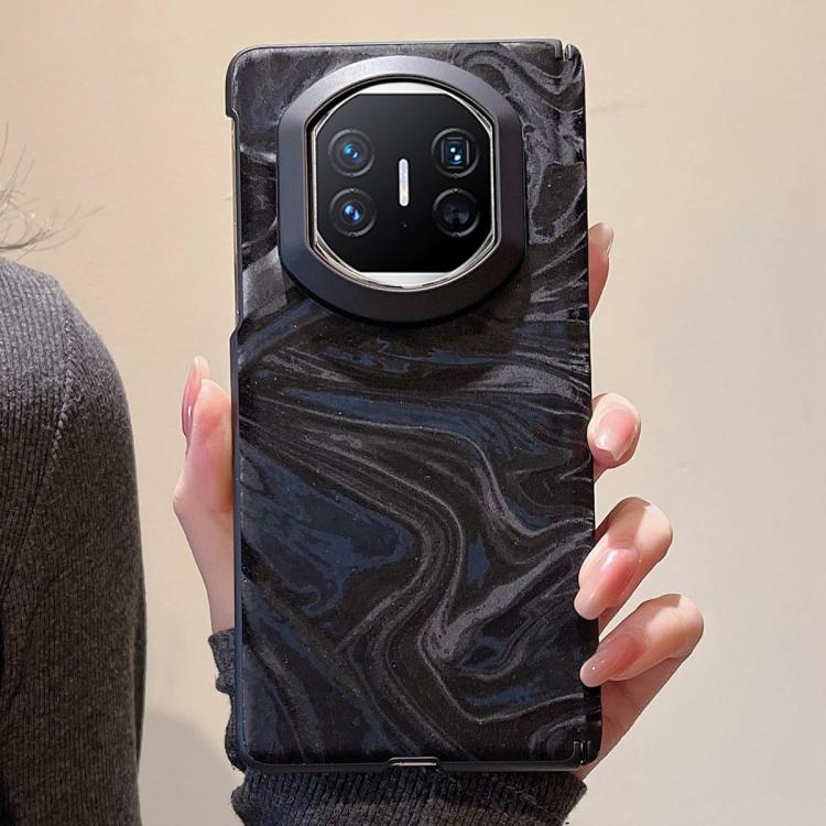 For Huawei Mate X5 Matte Skin Feel Black Frame Silk Flow Texture Pattern Shockproof Phone Case