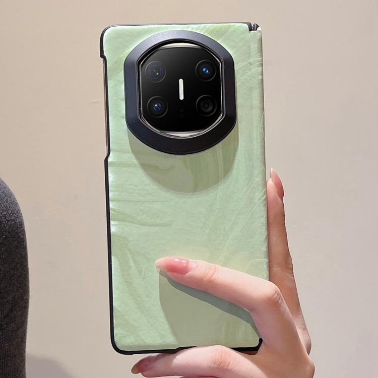 For Huawei Mate X6 Matte Skin Feel Black Frame Silk Flow Texture Pattern Shockproof Phone Case