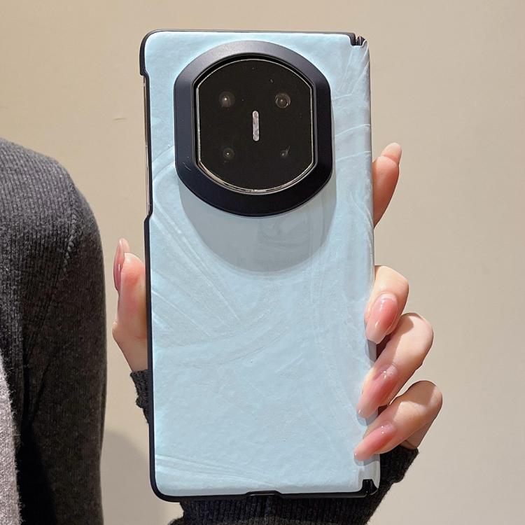 For Huawei Mate X7 Matte Skin Feel Black Frame Silk Flow Texture Pattern Shockproof Phone Case