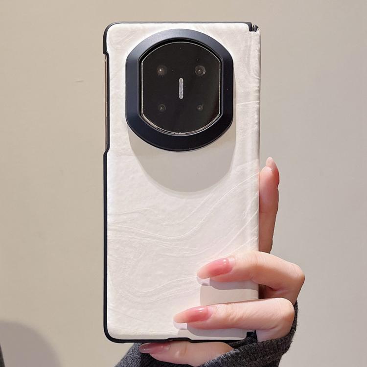 For Huawei Mate X7 Matte Skin Feel Black Frame Silk Flow Texture Pattern Shockproof Phone Case
