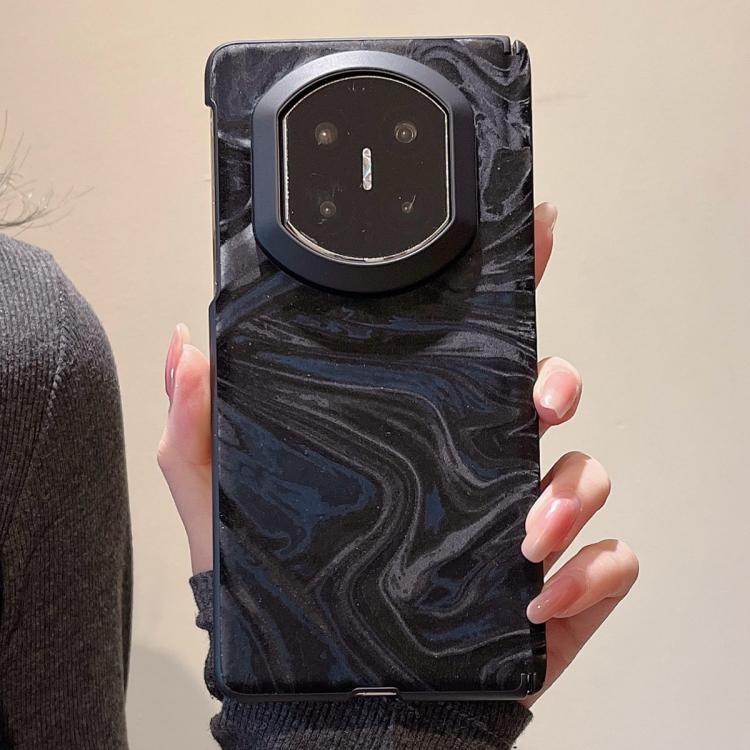 For Huawei Mate X7 Matte Skin Feel Black Frame Silk Flow Texture Pattern Shockproof Phone Case