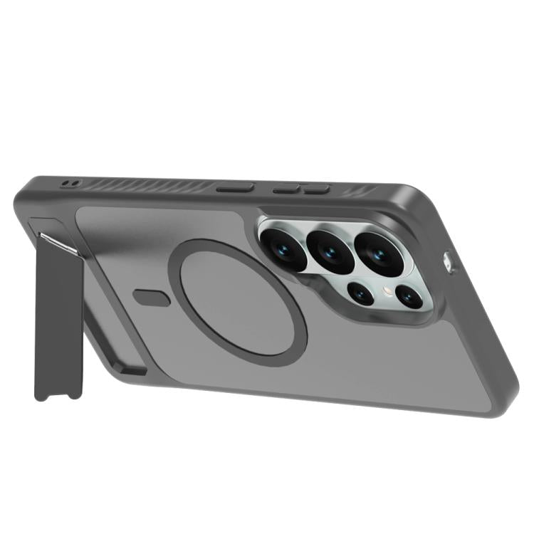 For Galaxy S26 Ultra 5G LeReach Le-Chic Series Integrated Hidden Kickstand Magnetic Phone Case