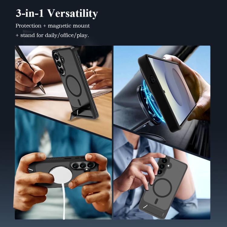 For Galaxy S26 5G LeReach Le-Chic Series Integrated Hidden Kickstand Magnetic Phone Case