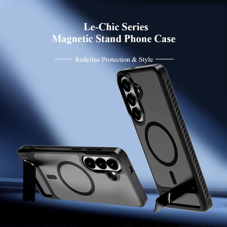 For Galaxy S26 5G LeReach Le-Chic Series Integrated Hidden Kickstand Magnetic Phone Case