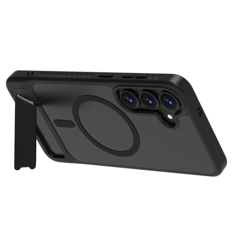 For Galaxy S25 FE 5G LeReach Le-Chic Series Integrated Hidden Kickstand Magnetic Phone Case