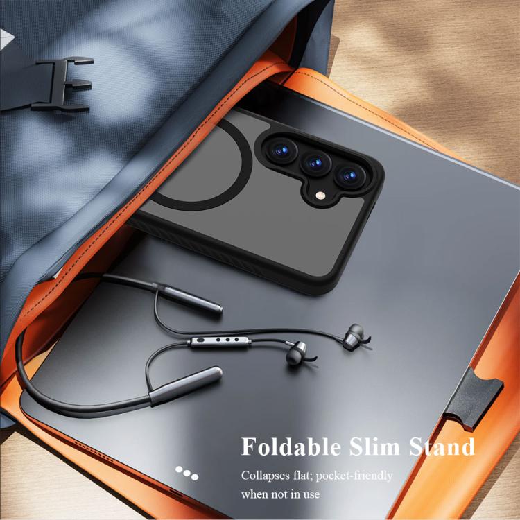For Galaxy S25 FE 5G LeReach Le-Chic Series Integrated Hidden Kickstand Magnetic Phone Case