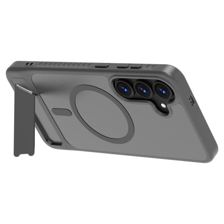 For Galaxy S25 FE 5G LeReach Le-Chic Series Integrated Hidden Kickstand Magnetic Phone Case