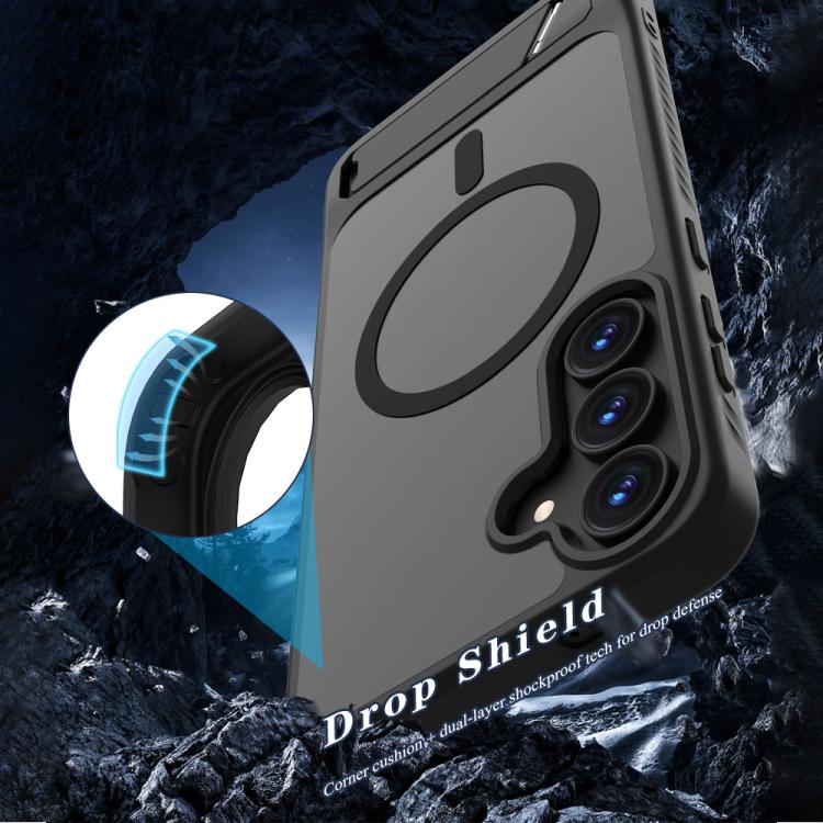 For Galaxy S25 FE 5G LeReach Le-Chic Series Integrated Hidden Kickstand Magnetic Phone Case