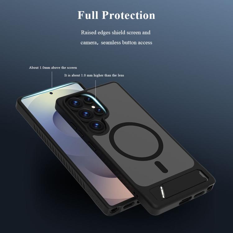 For Galaxy S25 Ultra 5G LeReach Le-Chic Series Integrated Hidden Kickstand Magnetic Phone Case