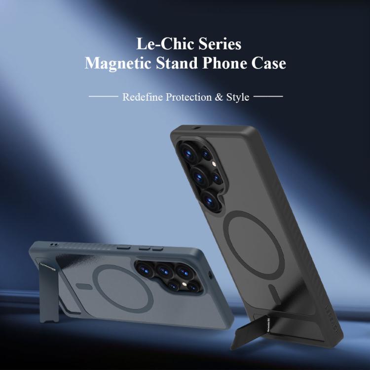 For Galaxy S25 Ultra 5G LeReach Le-Chic Series Integrated Hidden Kickstand Magnetic Phone Case