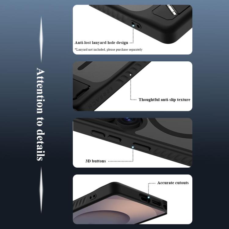 For Galaxy S25 Ultra 5G LeReach Le-Chic Series Integrated Hidden Kickstand Magnetic Phone Case