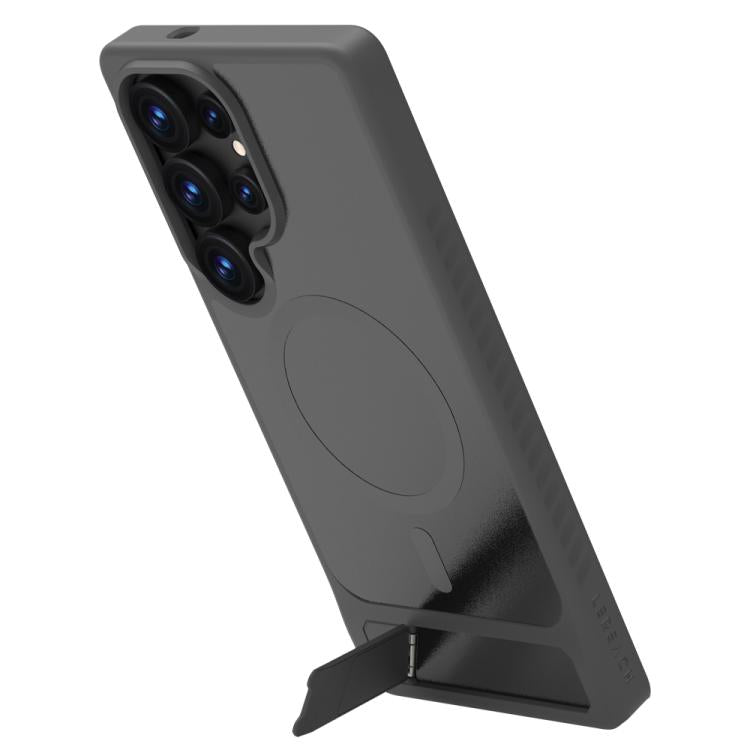 For Galaxy S25 Ultra 5G LeReach Le-Chic Series Integrated Hidden Kickstand Magnetic Phone Case