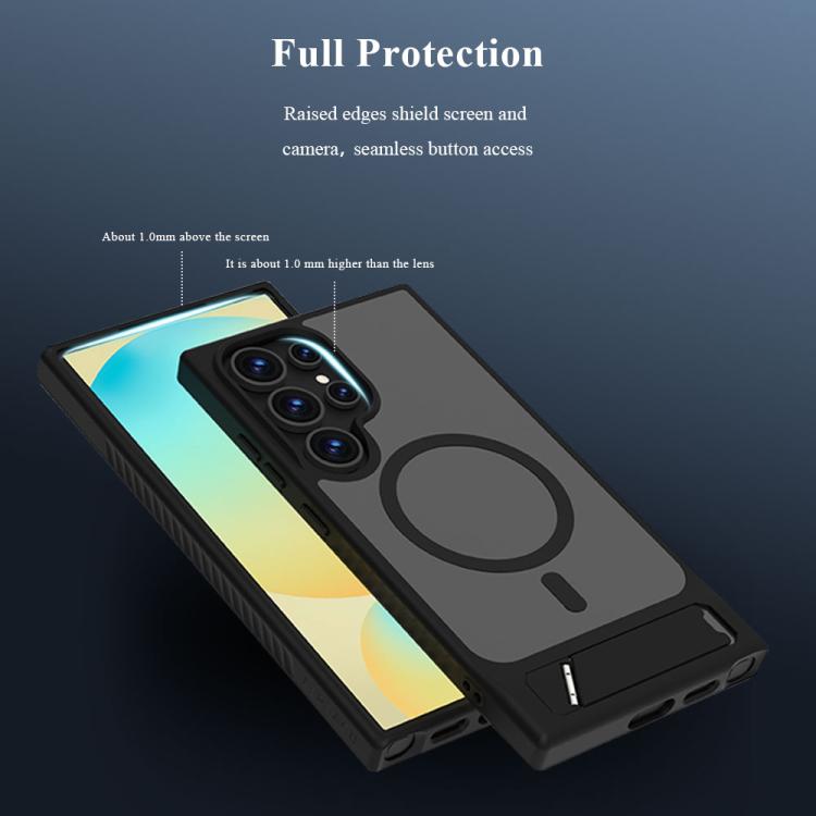 For Galaxy S24 Ultra 5G LeReach Le-Chic Series Integrated Hidden Kickstand Magnetic Phone Case