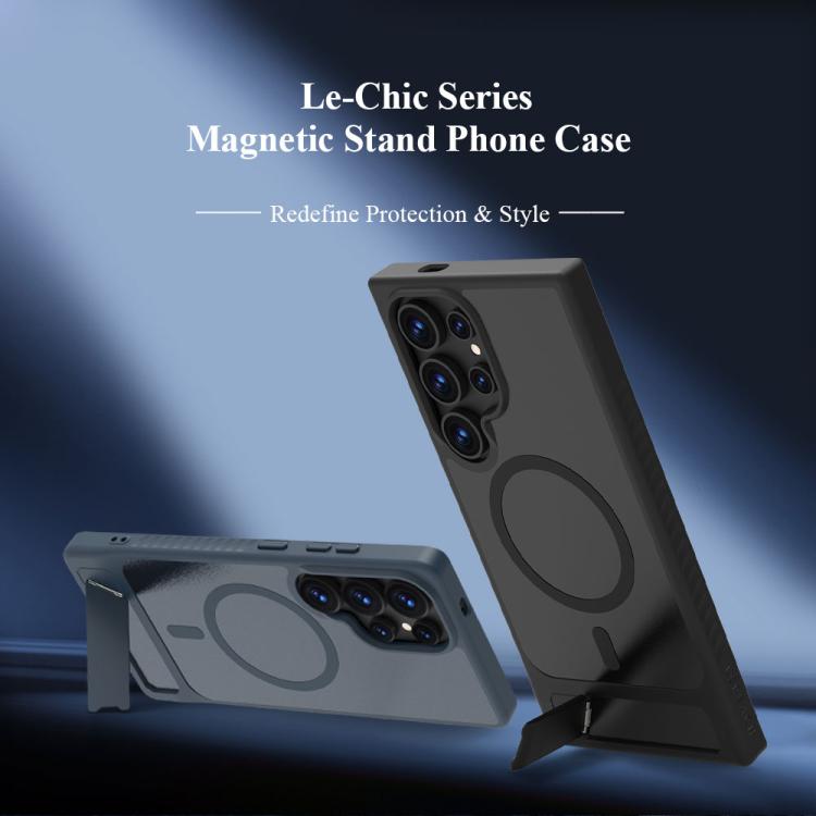 For Galaxy S24 Ultra 5G LeReach Le-Chic Series Integrated Hidden Kickstand Magnetic Phone Case