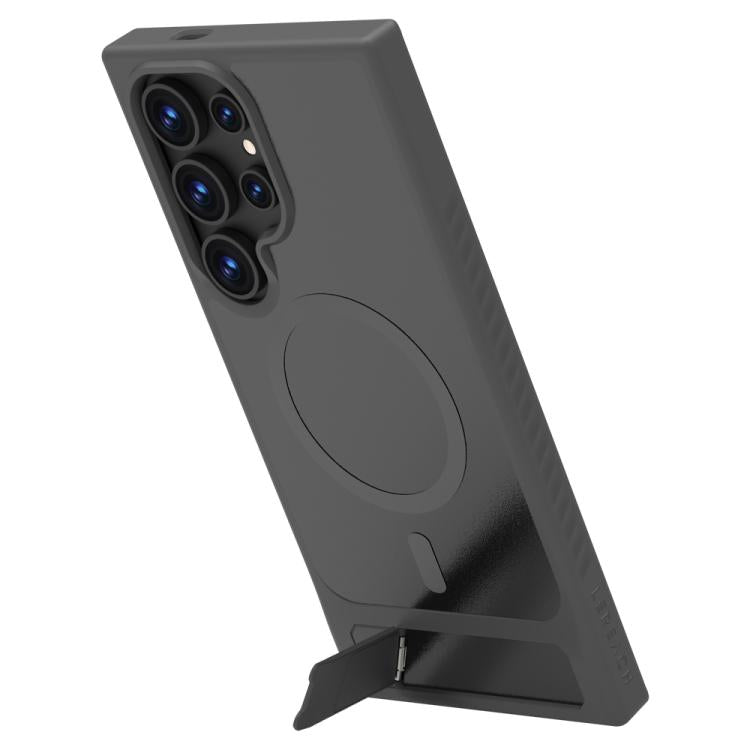 For Galaxy S24 Ultra 5G LeReach Le-Chic Series Integrated Hidden Kickstand Magnetic Phone Case