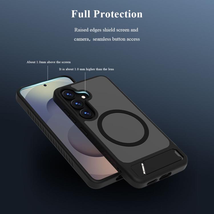For Galaxy S24 5G/S25 5G LeReach Le-Chic Series Integrated Hidden Kickstand Magnetic Phone Case