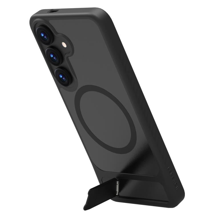 For Galaxy S24 5G/S25 5G LeReach Le-Chic Series Integrated Hidden Kickstand Magnetic Phone Case