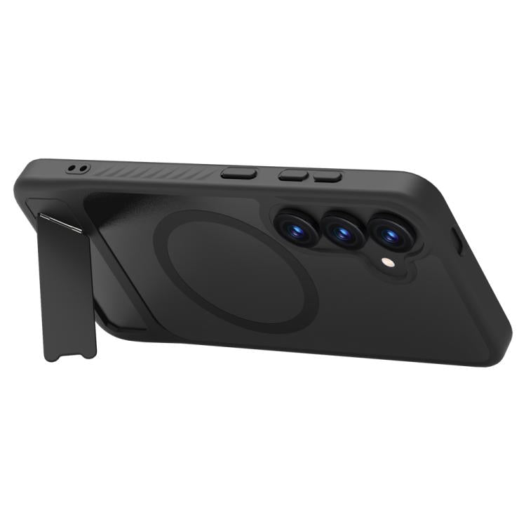 For Galaxy S24 5G/S25 5G LeReach Le-Chic Series Integrated Hidden Kickstand Magnetic Phone Case