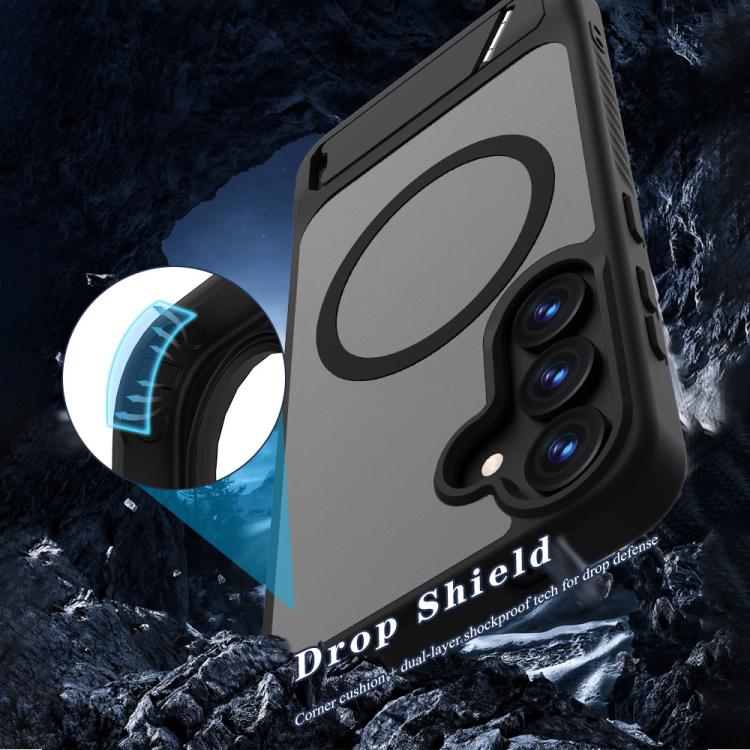 For Galaxy S24 5G/S25 5G LeReach Le-Chic Series Integrated Hidden Kickstand Magnetic Phone Case