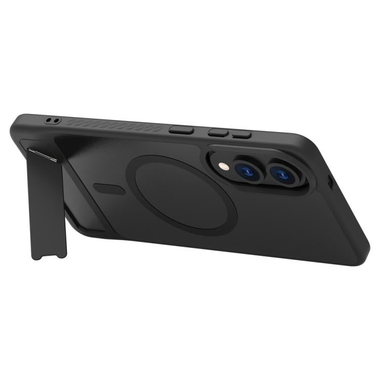 For Galaxy S25 Edge 5G LeReach Le-Chic Series Integrated Hidden Kickstand Magnetic Phone Case