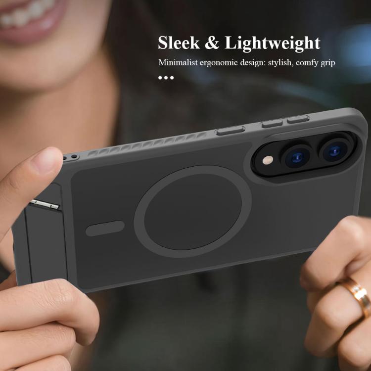 For Galaxy S25 Edge 5G LeReach Le-Chic Series Integrated Hidden Kickstand Magnetic Phone Case