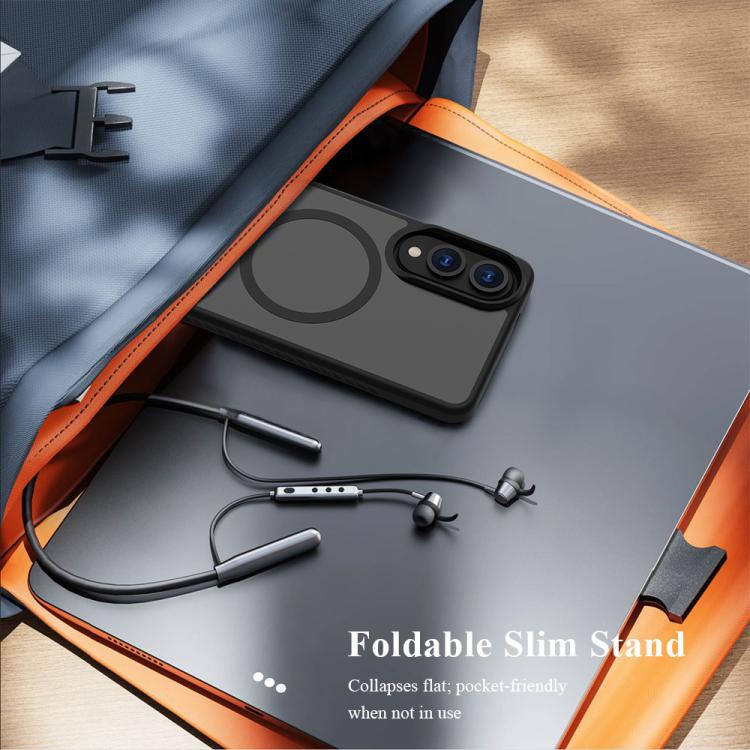 For Galaxy S25 Edge 5G LeReach Le-Chic Series Integrated Hidden Kickstand Magnetic Phone Case