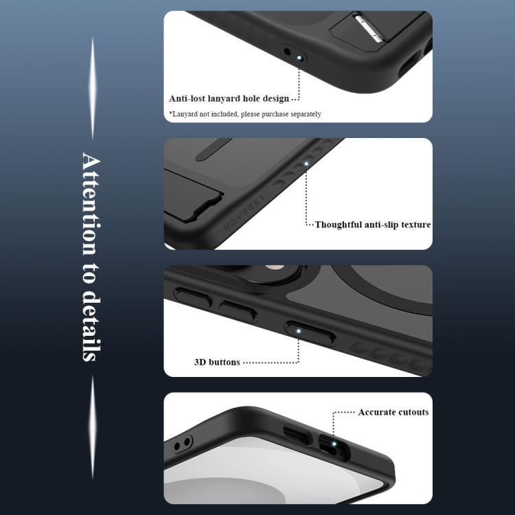 For Galaxy S25 Edge 5G LeReach Le-Chic Series Integrated Hidden Kickstand Magnetic Phone Case