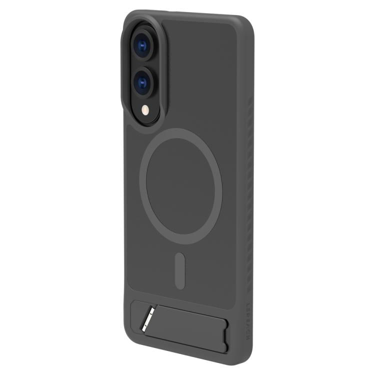 For Galaxy S25 Edge 5G LeReach Le-Chic Series Integrated Hidden Kickstand Magnetic Phone Case