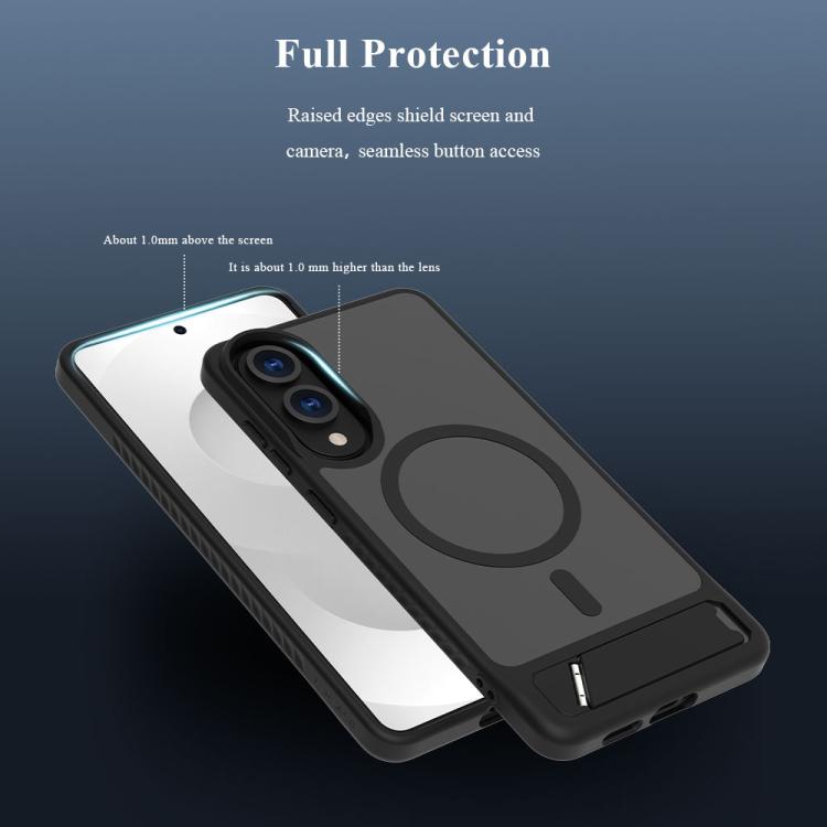 For Galaxy S25 Edge 5G LeReach Le-Chic Series Integrated Hidden Kickstand Magnetic Phone Case