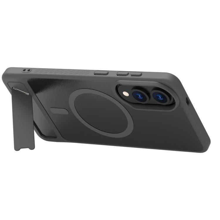 For Galaxy S25 Edge 5G LeReach Le-Chic Series Integrated Hidden Kickstand Magnetic Phone Case