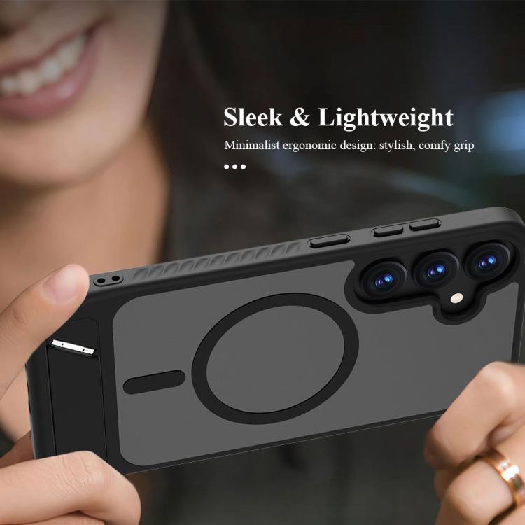 For Galaxy S24+ / S25+ 5G LeReach Le-Chic Series Integrated Hidden Kickstand Magnetic Phone Case