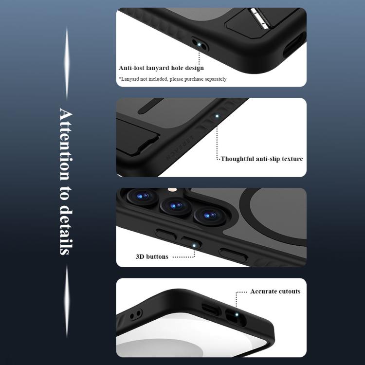 For Galaxy S24+ / S25+ 5G LeReach Le-Chic Series Integrated Hidden Kickstand Magnetic Phone Case