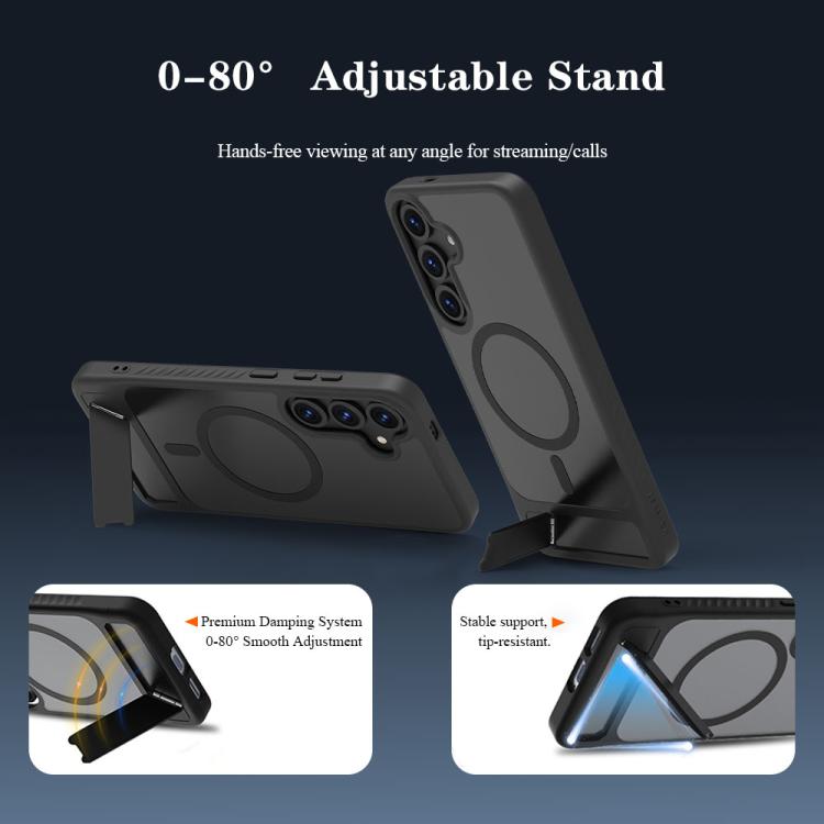 For Galaxy S24+ / S25+ 5G LeReach Le-Chic Series Integrated Hidden Kickstand Magnetic Phone Case