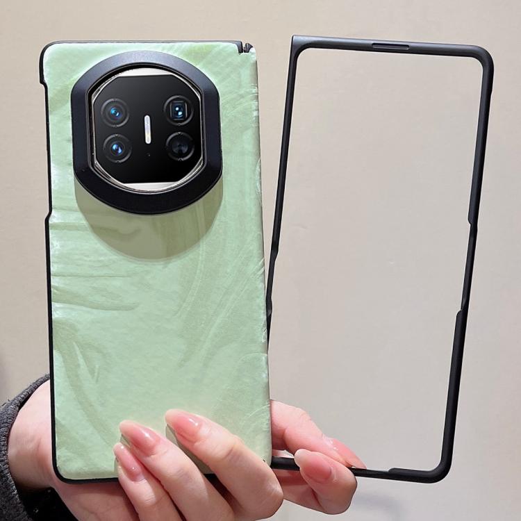 For Huawei Mate X5 Matte Skin Feel Black Frame Silk Flow Texture Pattern Phone Case with Frame