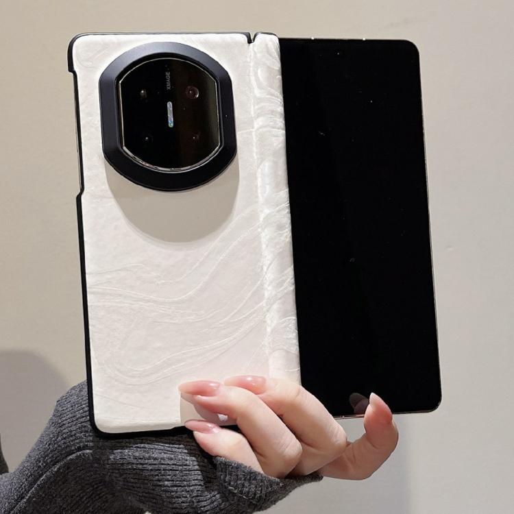 For Huawei Mate X5 Matte Skin Feel Black Frame Silk Flow Texture Pattern Phone Case with Frame