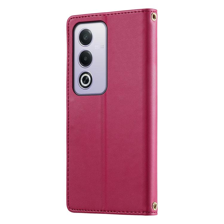For OPPO A3 Pro Global / K12x 5G Cute Cats Magnetic Closure Vegan Leather Phone Case with Strap