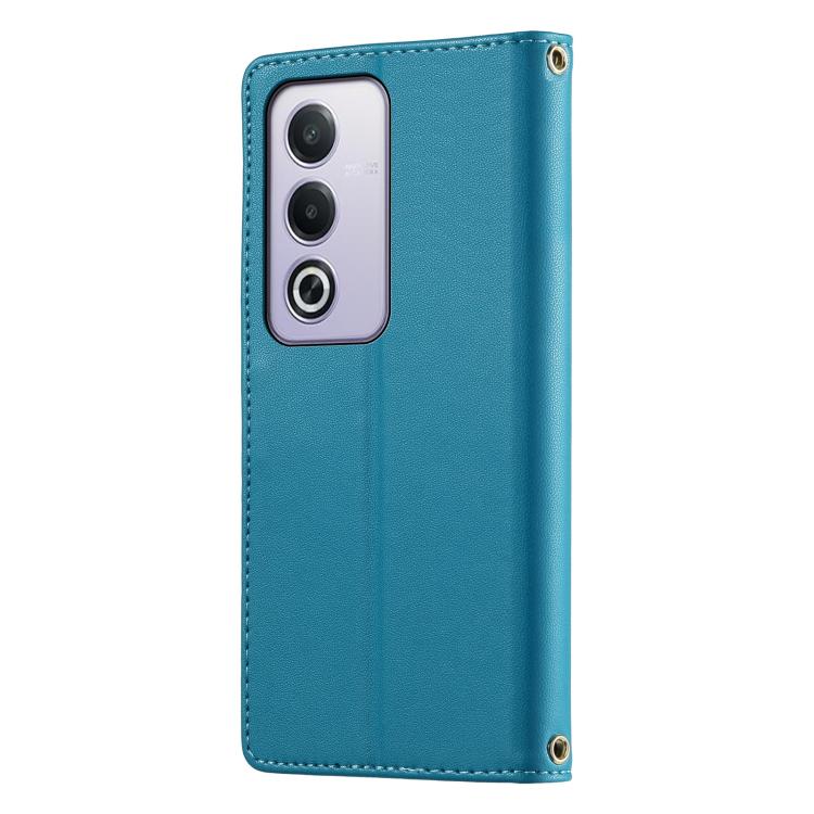 For OPPO A3 Pro Global / K12x 5G Cute Cats Magnetic Closure Vegan Leather Phone Case with Strap