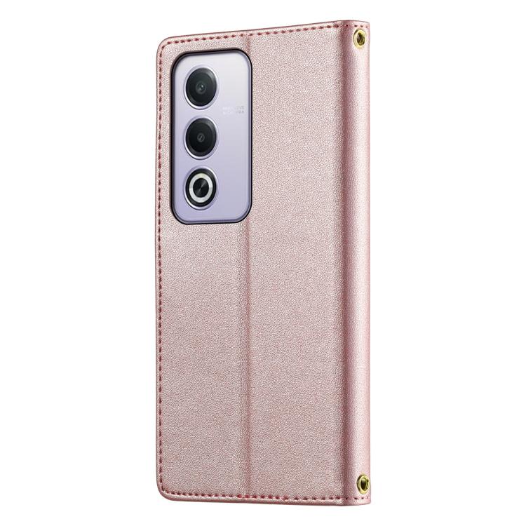 For OPPO A3 Pro Global / K12x 5G Cute Cats Magnetic Closure Vegan Leather Phone Case with Strap
