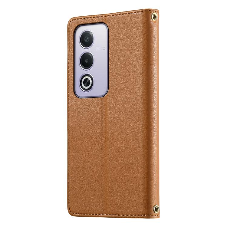 For OPPO A3 Pro Global / K12x 5G Cute Cats Magnetic Closure Vegan Leather Phone Case with Strap