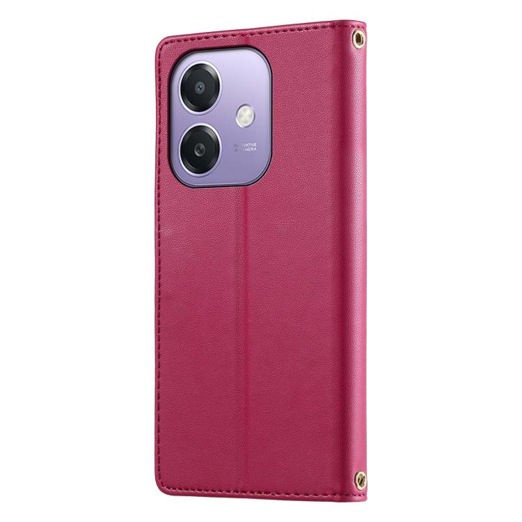 For OPPO A3x 5G / 4G India Cute Cats Magnetic Closure Vegan Leather Phone Case with Strap