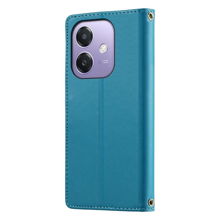 For OPPO A3x 5G / 4G India Cute Cats Magnetic Closure Vegan Leather Phone Case with Strap