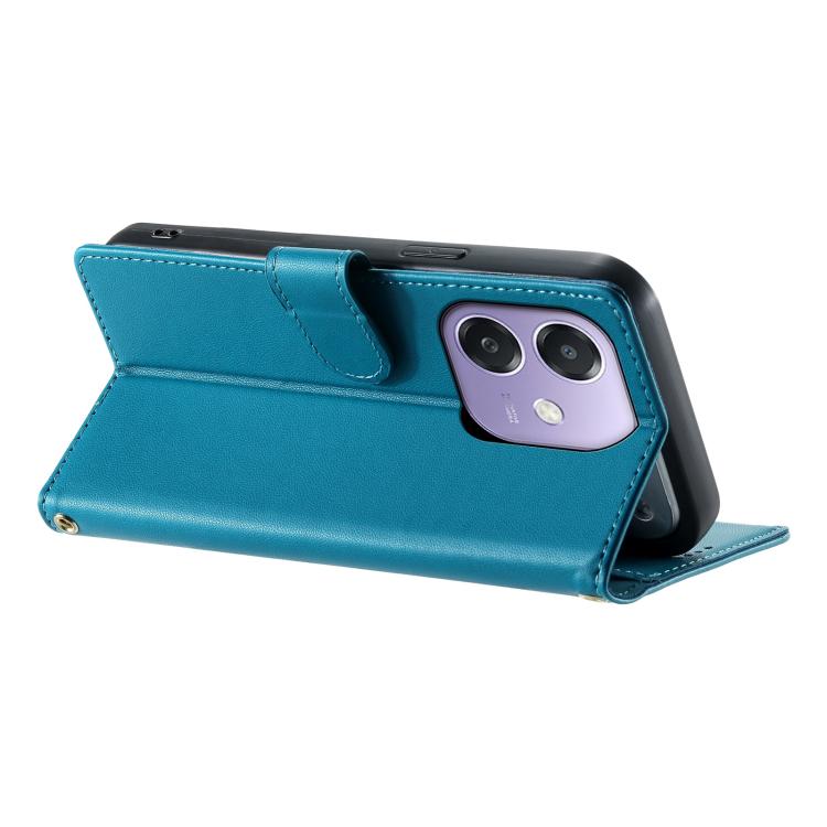 For OPPO A3x 5G / 4G India Cute Cats Magnetic Closure Vegan Leather Phone Case with Strap