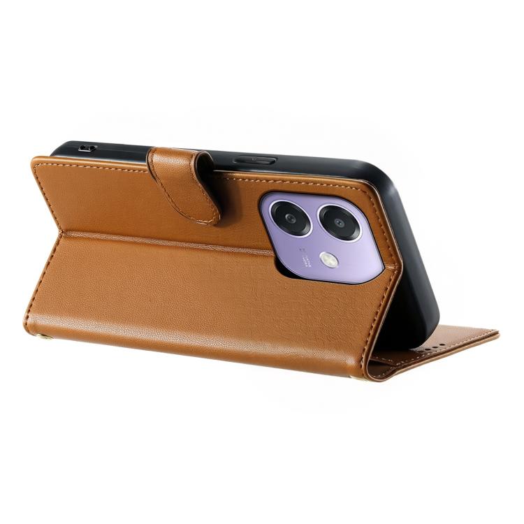 For OPPO A3x 5G / 4G India Cute Cats Magnetic Closure Vegan Leather Phone Case with Strap