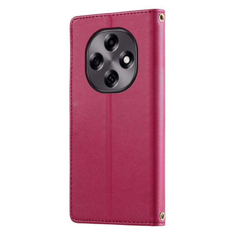 For OPPO A6 Pro 5G / 4G Global Cute Cats Magnetic Closure Vegan Leather Phone Case with Strap