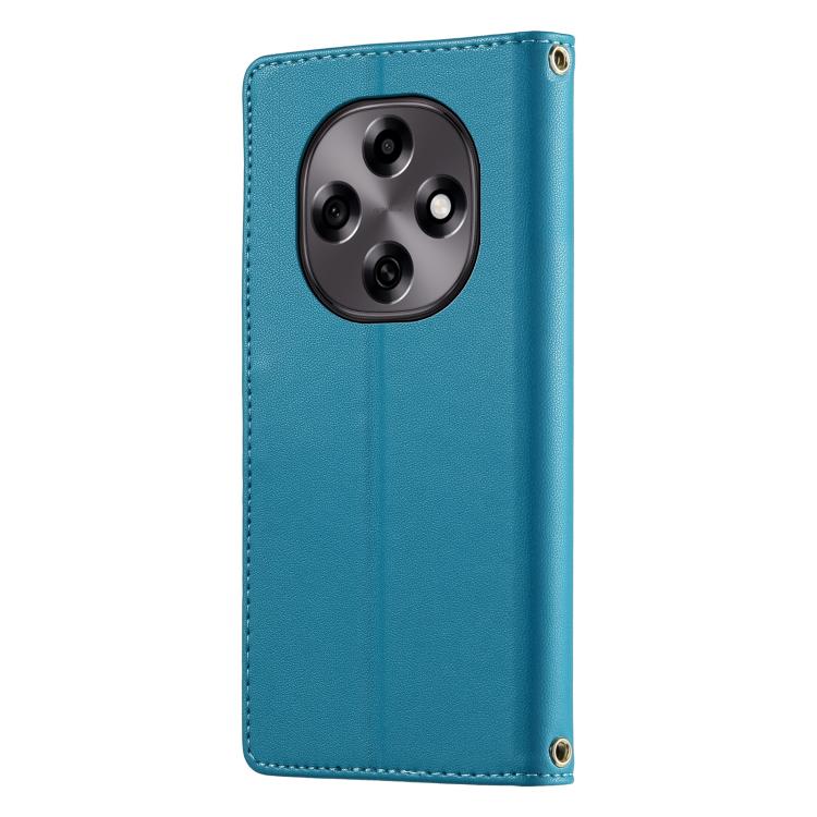For OPPO A6 Pro 5G / 4G Global Cute Cats Magnetic Closure Vegan Leather Phone Case with Strap